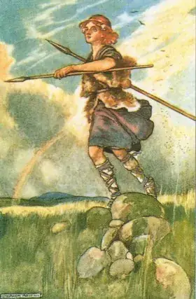 Stephen Reid’s illustration of the young Cúchulainn