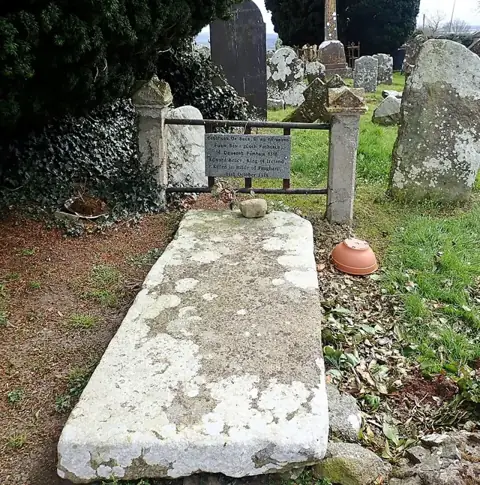 A stone memorial to Edward Bruce at Faughart